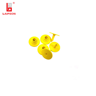 28mm TPU Veterinary Visual Two Pieces Square Identification Ear Tag For Pig Sheep Cattle Farm