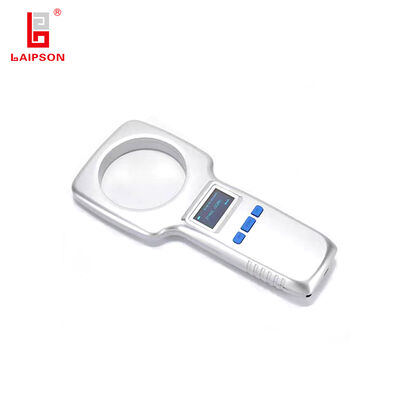 Handheld RFID Tag Reader 1342khz FDXB Animal Ear Tag Scanner With Temperature Measurement And ISO117845 Standard Compliance