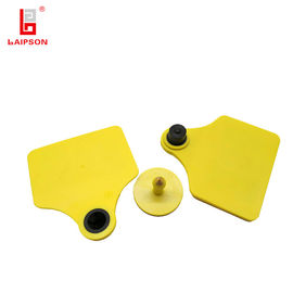 UHF RFID EID Livestock Ear Tags ISO18000-6C 75mm*65mm 860-960Mhz 5 Meters Range