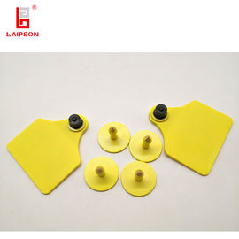 UHF RFID EID Livestock Ear Tags ISO18000-6C 75mm*65mm 860-960Mhz 5 Meters Range