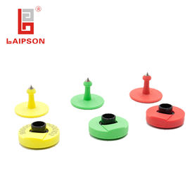 LF RFID Button Ear Tags Round Size 30mm Ucode 8 Chip For Pig Sheep Cattle