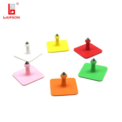 32mm Square Basf Tpu Mini Animal Ear Tag With Metal Tip Livestock Management