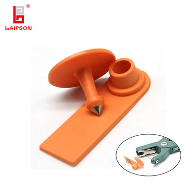 Orange Basf Tpu Ear Tag For Goat Sheeep Ovine Laser Printing Numbers